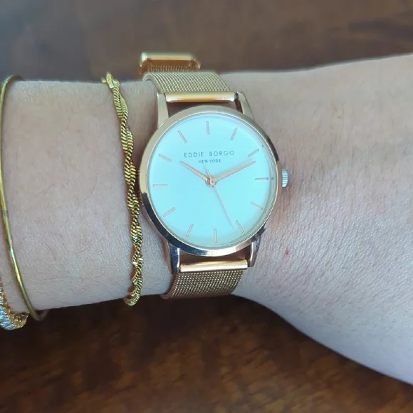 Eddie Borgo Rose Gold Mesh Strap Watch - Picture 3 of 4